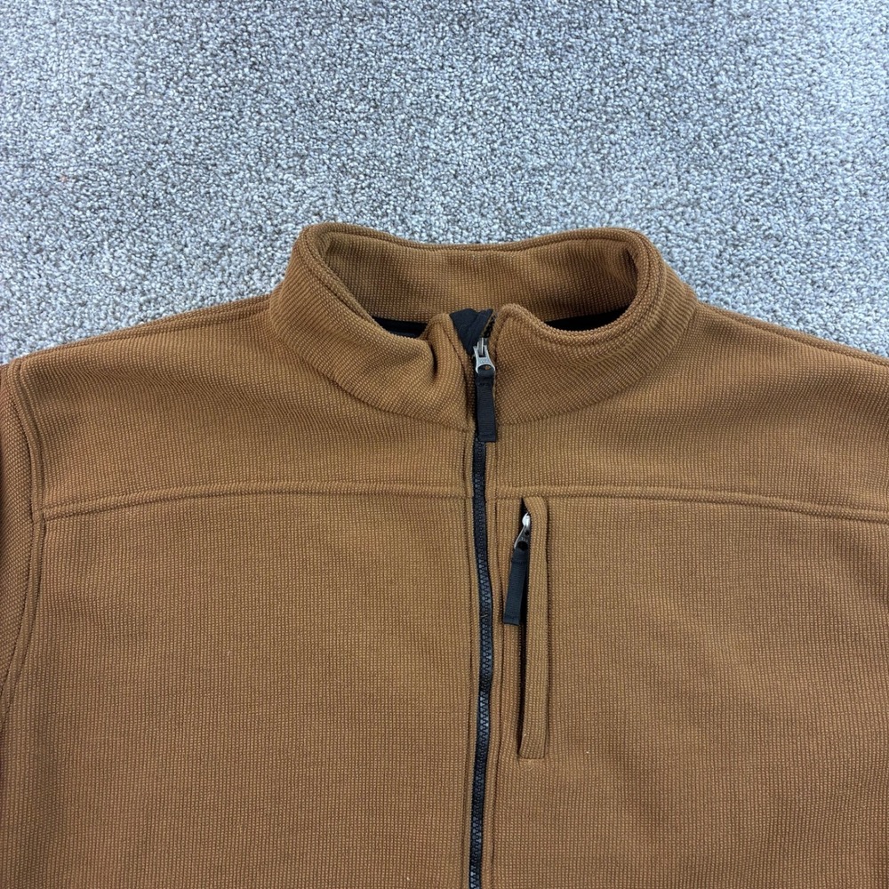 Carhartt Fleece Jacket Mens 2XL Brown Full Zip Workwear Coat J173 BUC - Picture 2 of 6